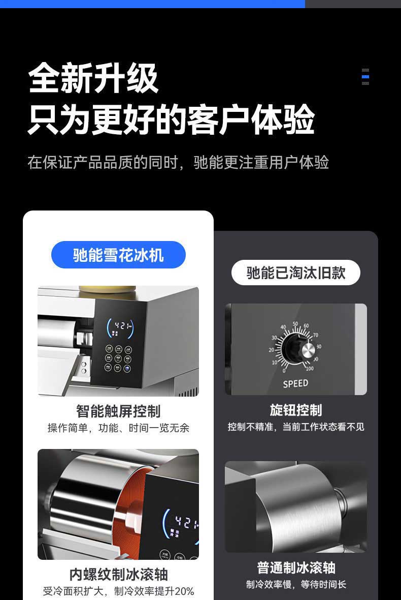 智能触屏控制，一键快速出冰