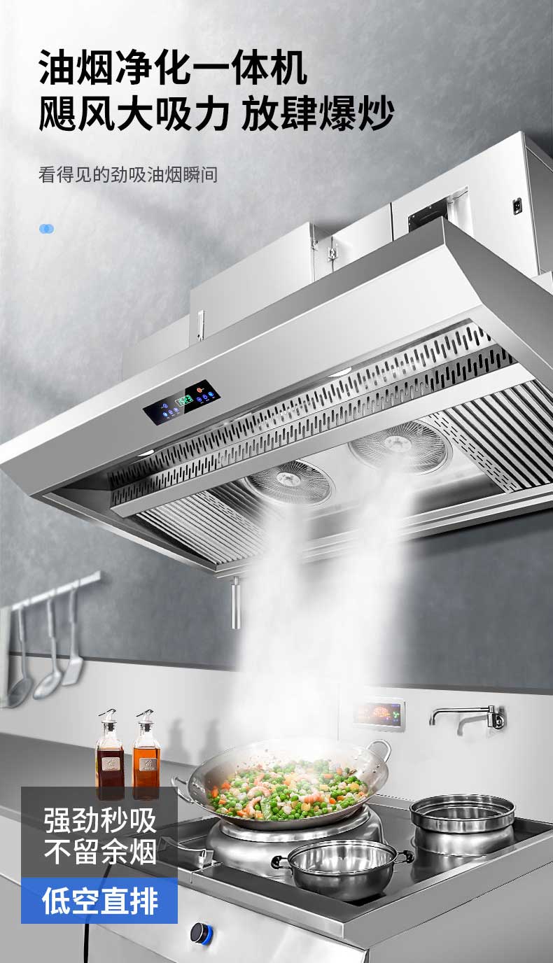 油烟净化一体机，飓风大吸力
