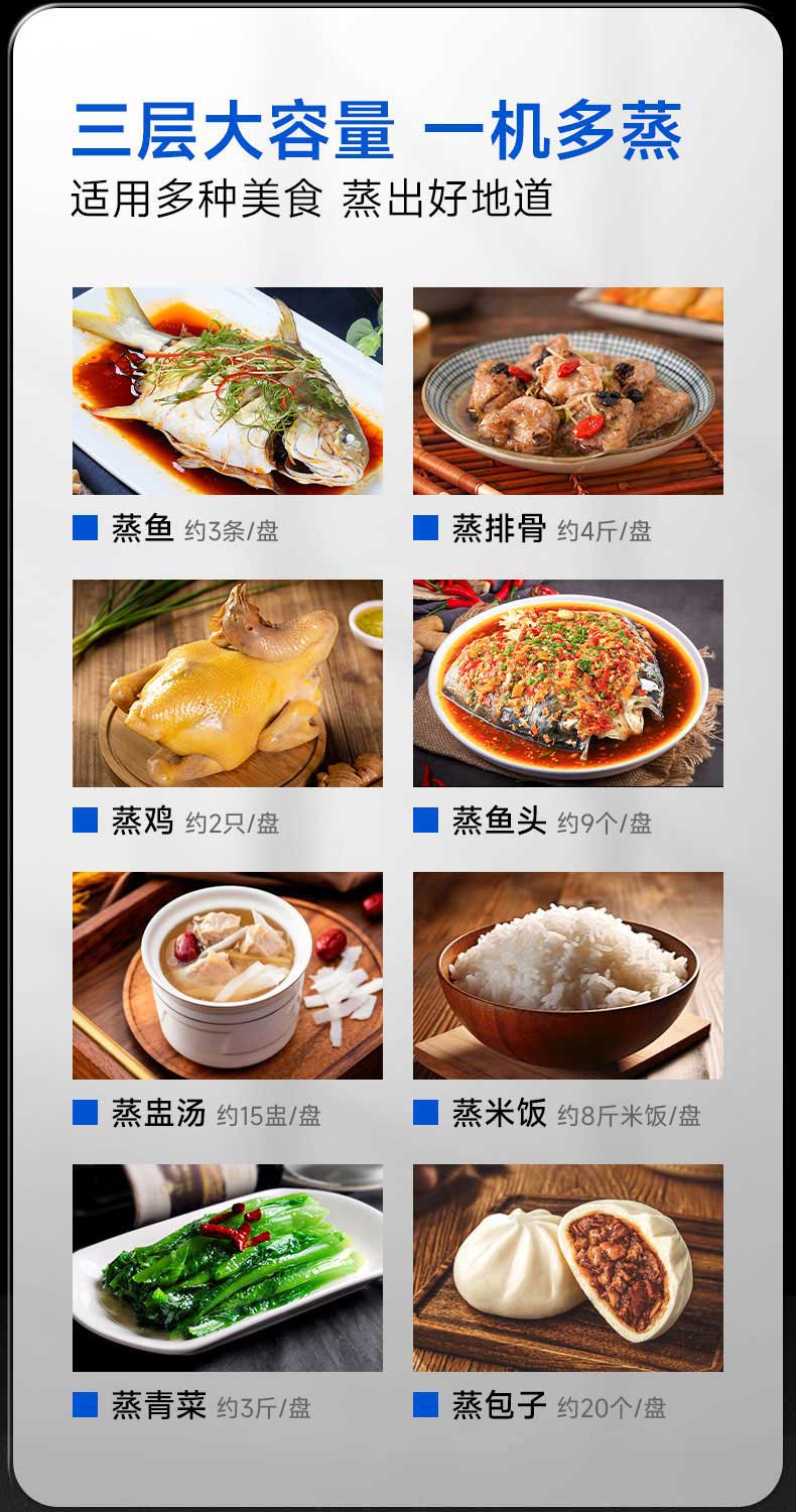 适用多种美食，蒸出好地道