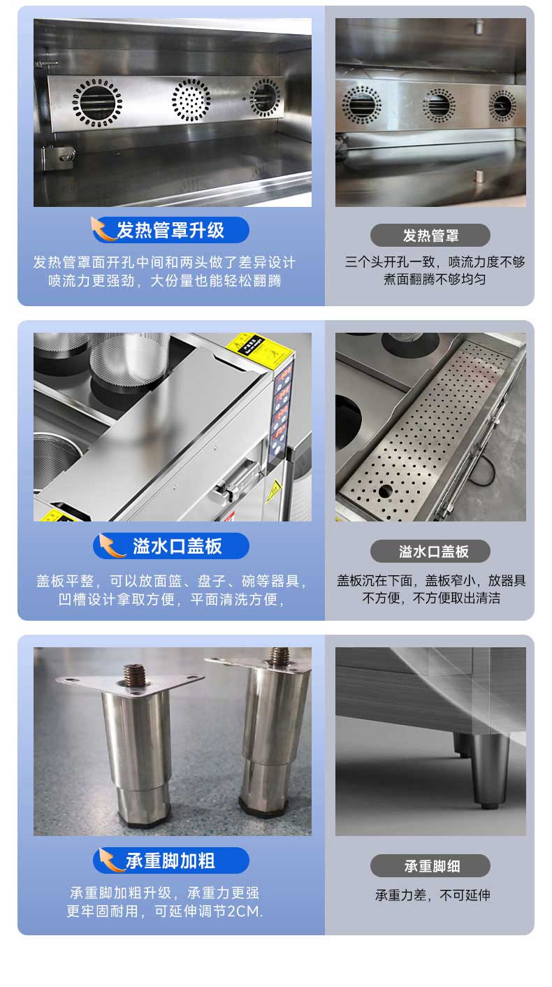 发热管罩升级，煮面喷流力更强劲